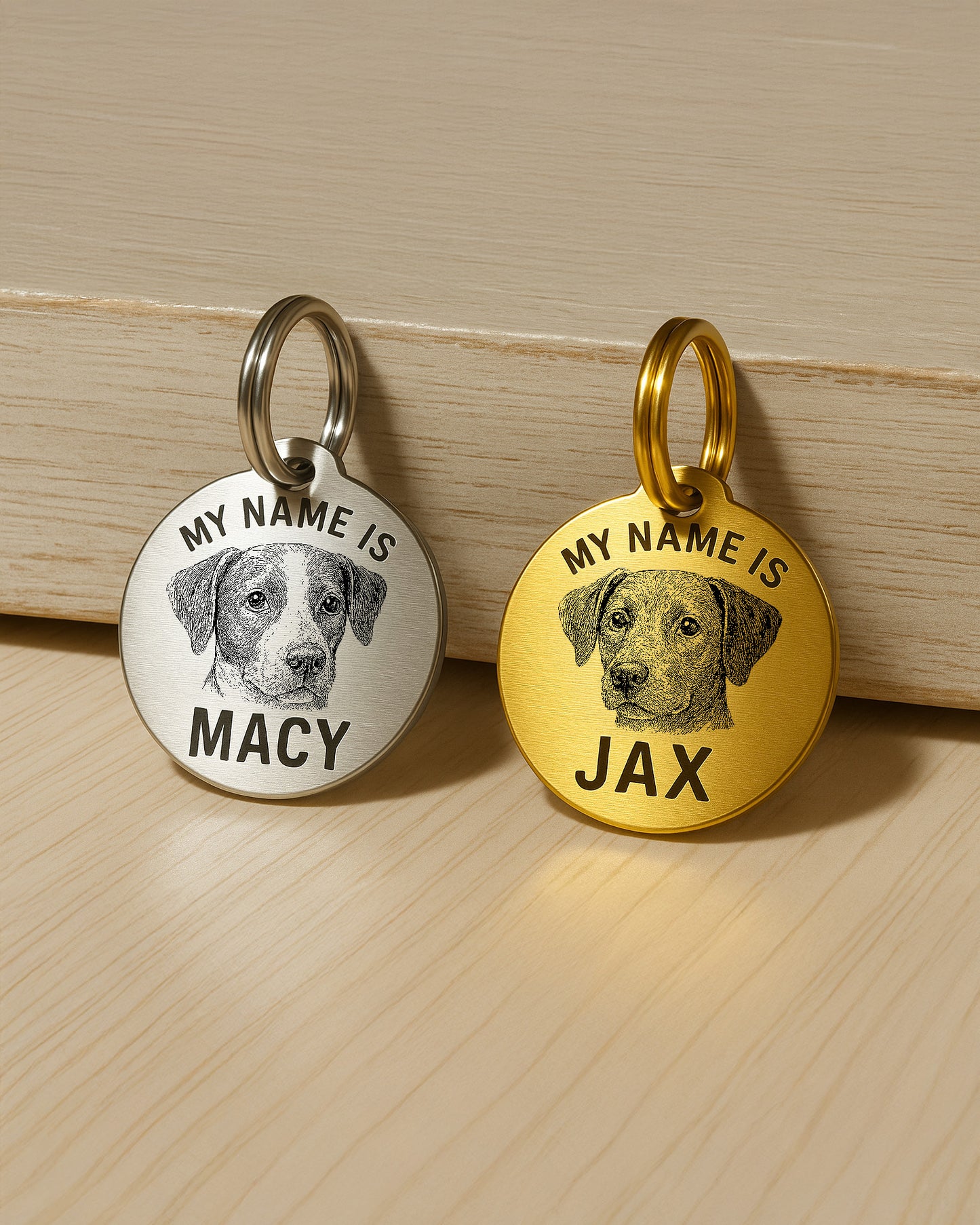 Round Pet Photo Tag