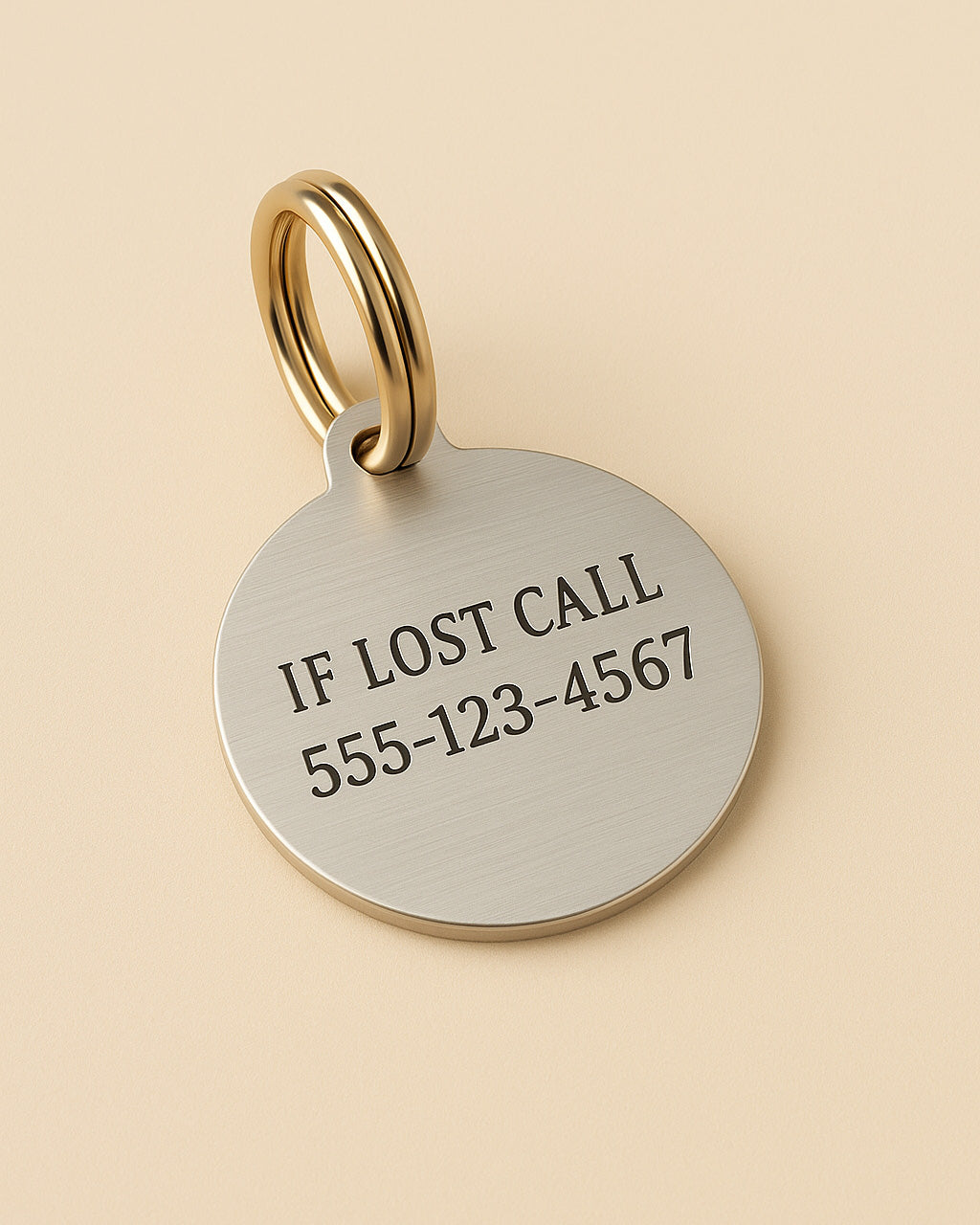 Round Pet Photo Tag